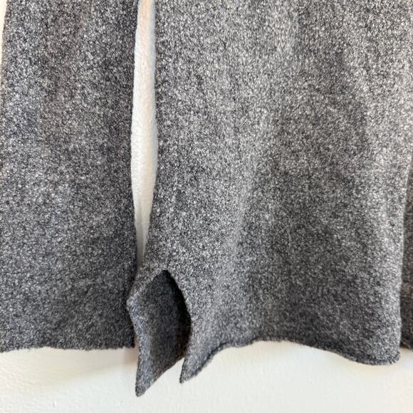 J. Jill Sweater Women’s Long Sleeve Gray Wool Blend Fleece Sweatshirt Medium - Picture 6 of 6